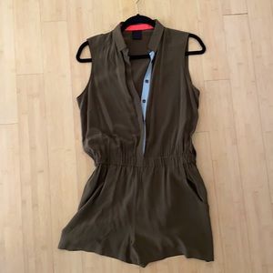 Silk sleeveless romper